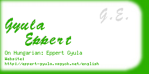 gyula eppert business card